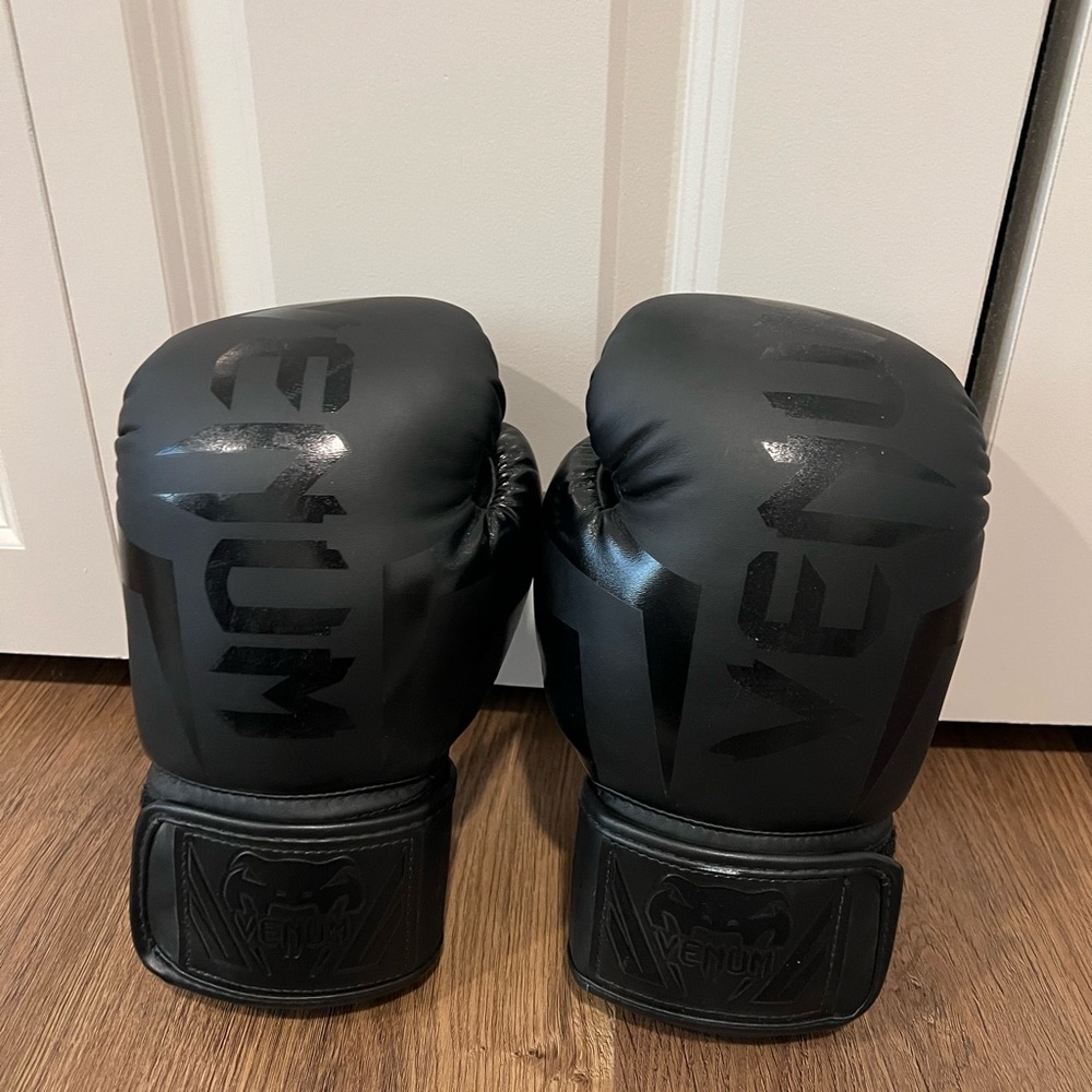 Venum Black Boxing Gloves